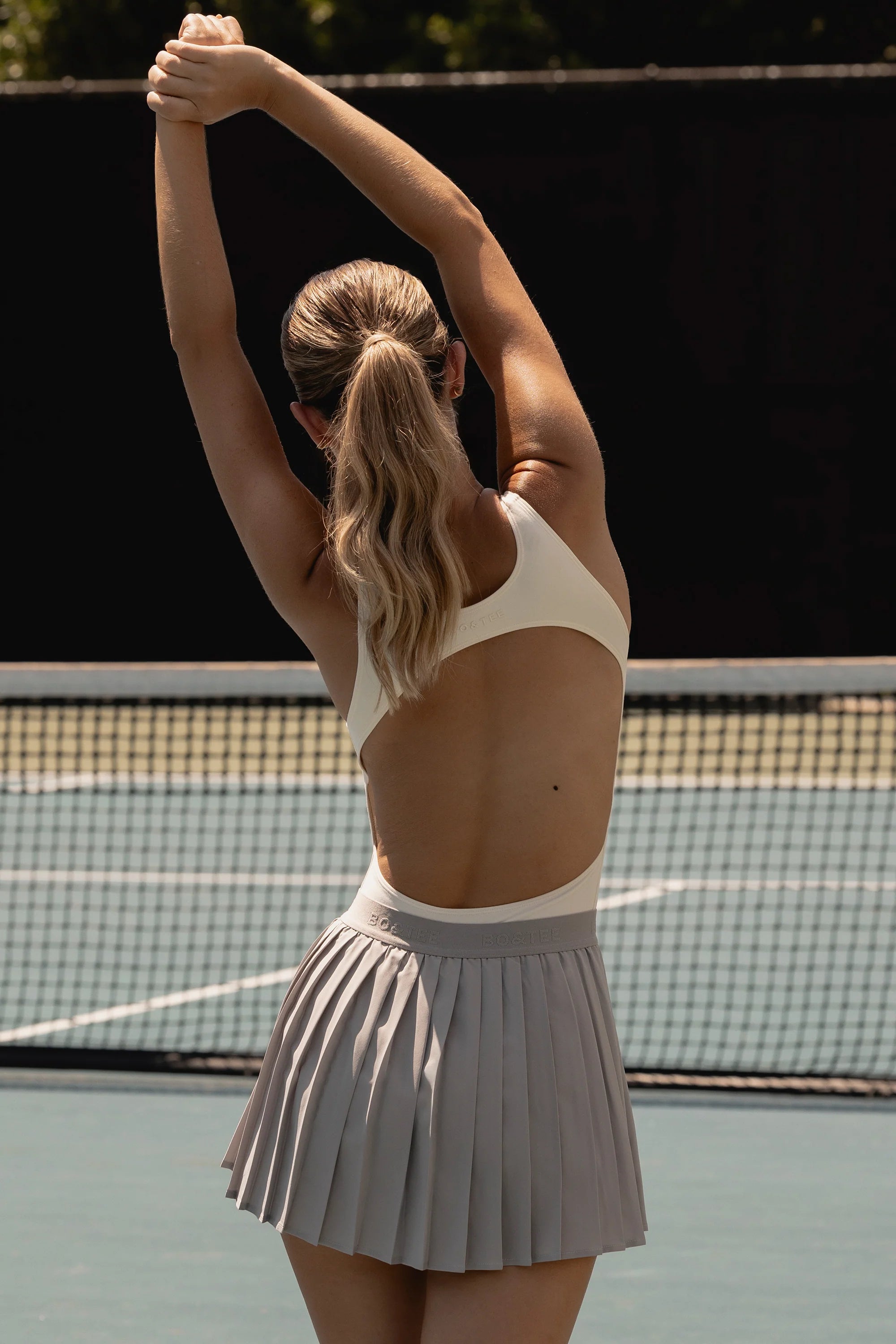 Soft Active Open-Back Bodysuit - White