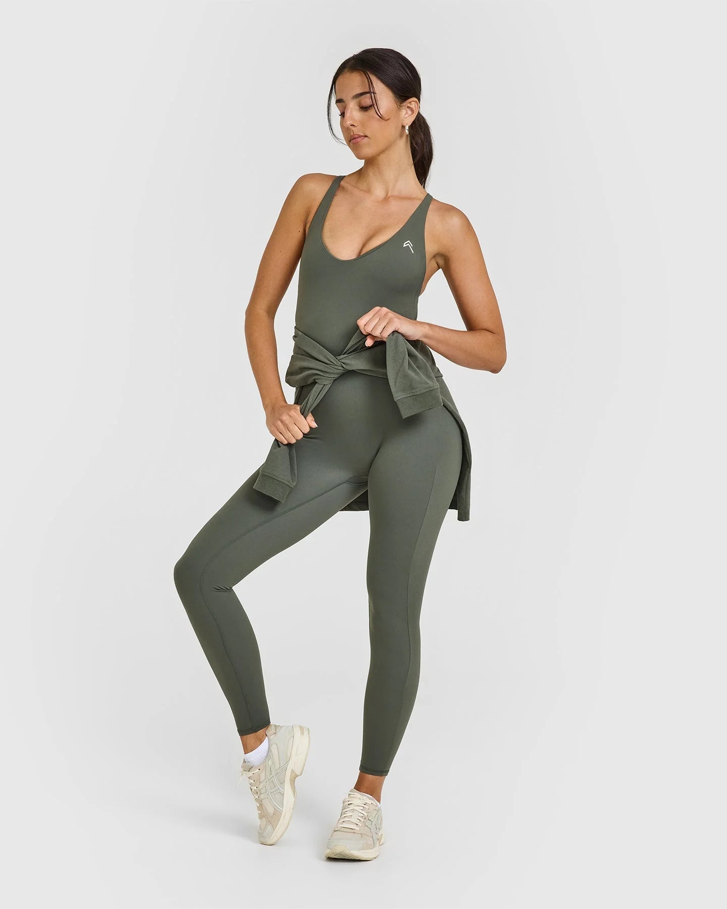 Unified Scoop Back All In One Long - Dark Khaki