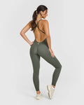 Unified Scoop Back All In One Long - Dark Khaki