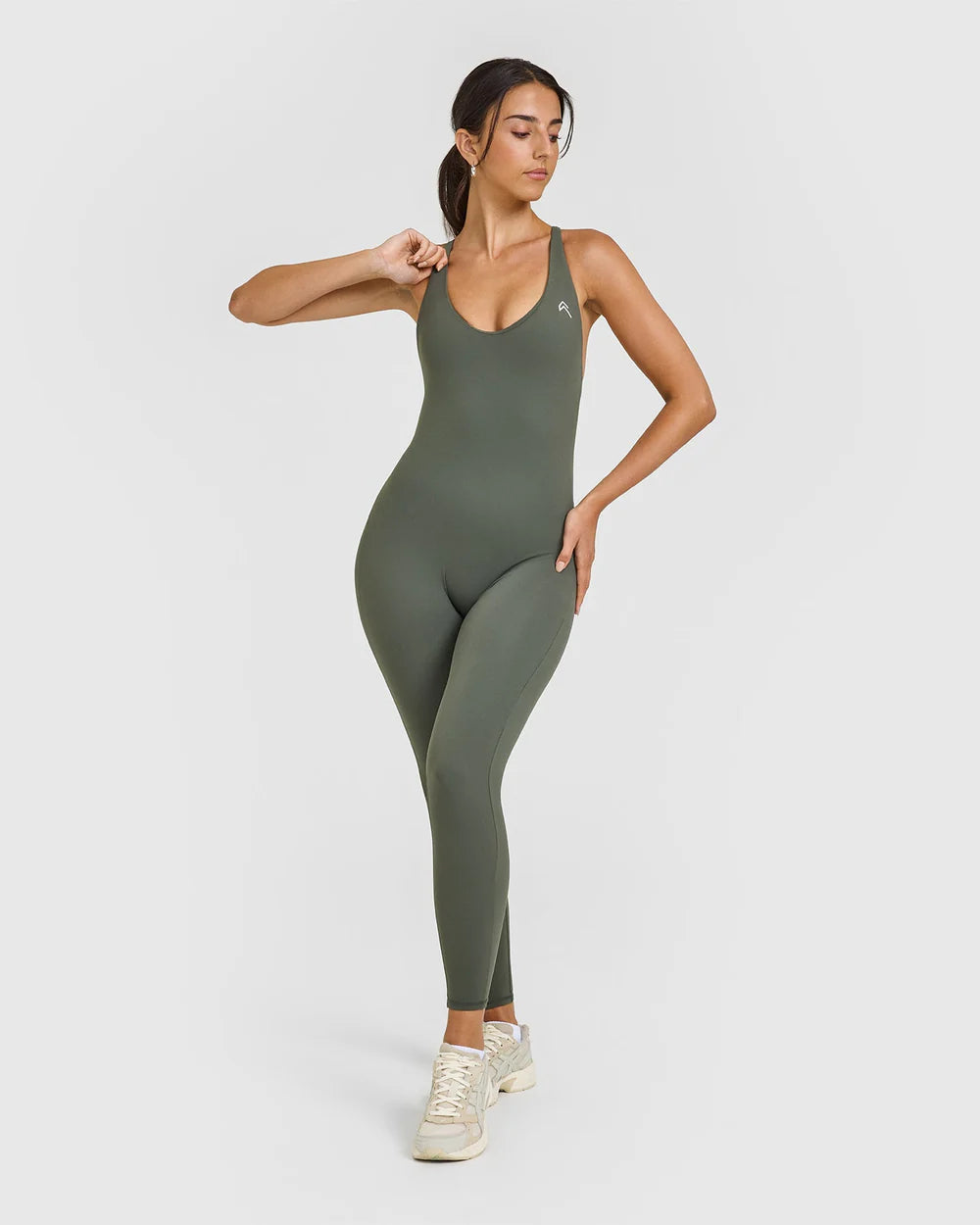 Unified Scoop Back All In One Long - Dark Khaki