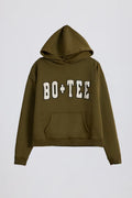 Soft Cotton Jersey Acid Wash Oversized Hoodie - Dark Green