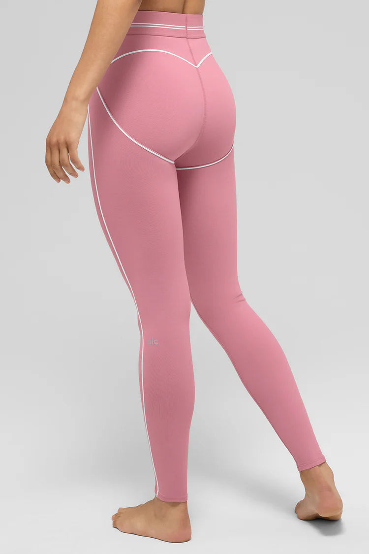 Airbrush High-Waist Heart Throb Legging - Pink Wild Rose