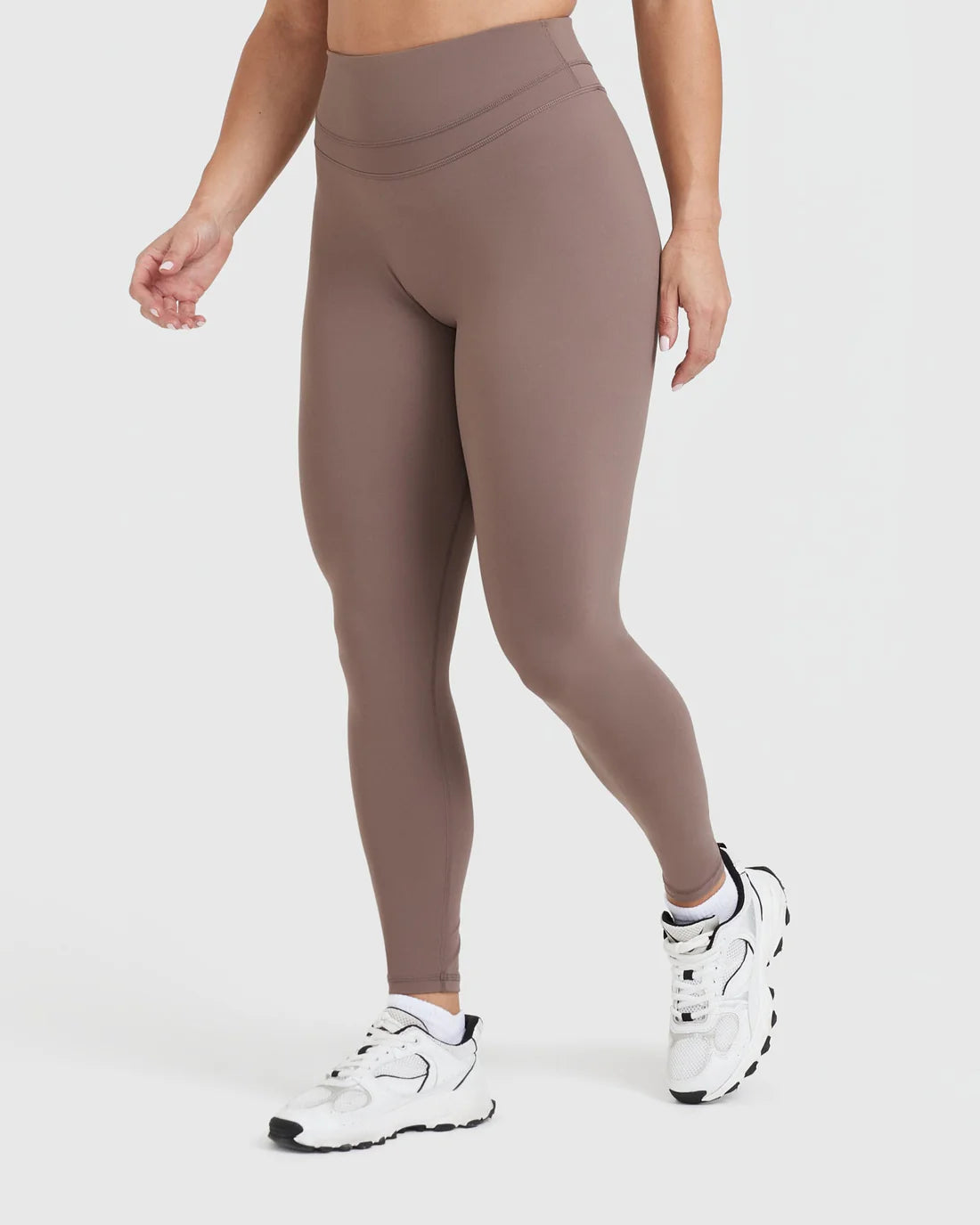 Unified High Waisted Leggings - Cool Brown