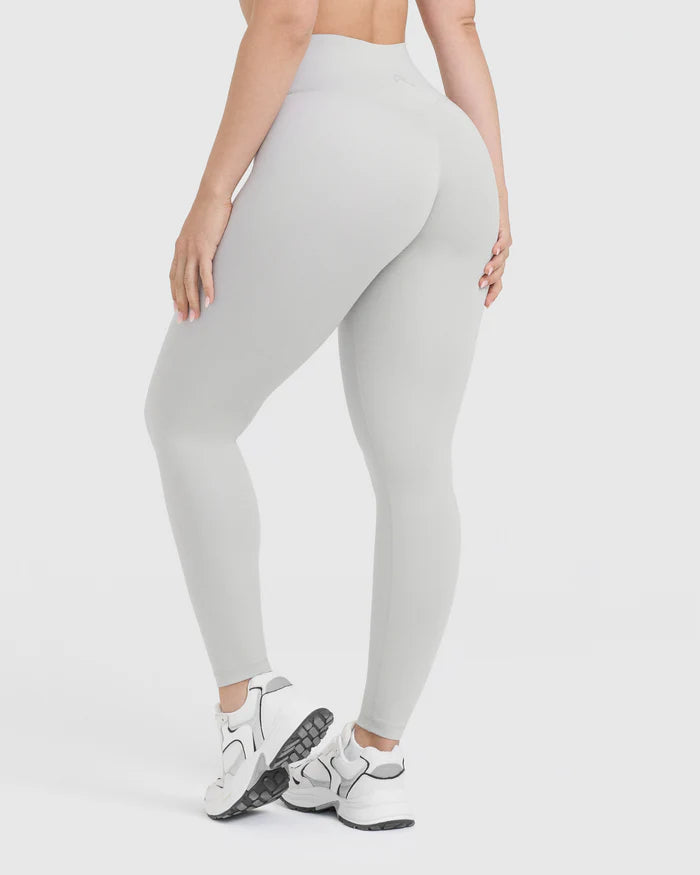 Timeless High Waisted Leggings - Light Grey