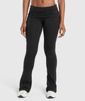 Fold Over Flared Leggings