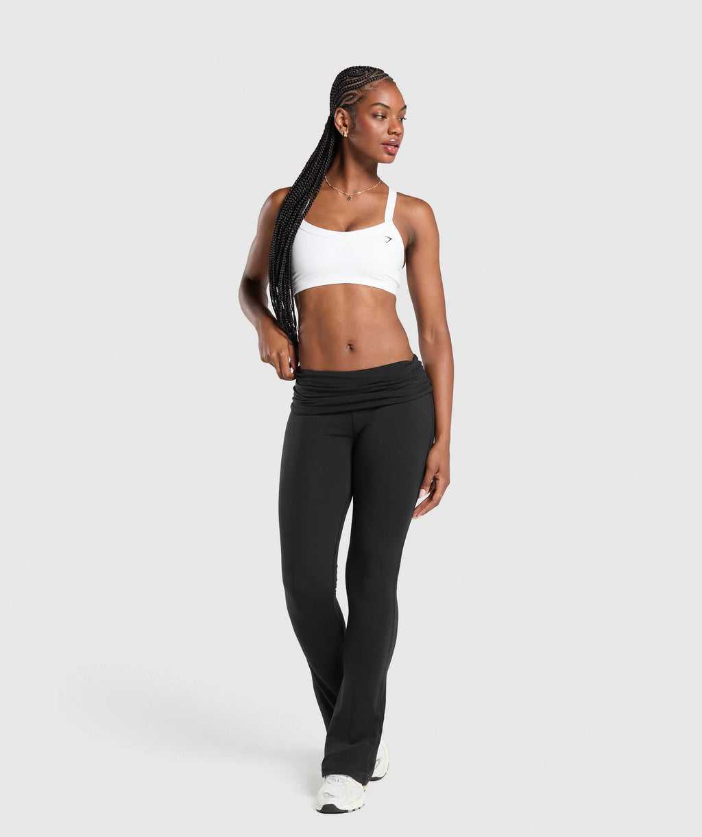 Fold Over Flared Leggings