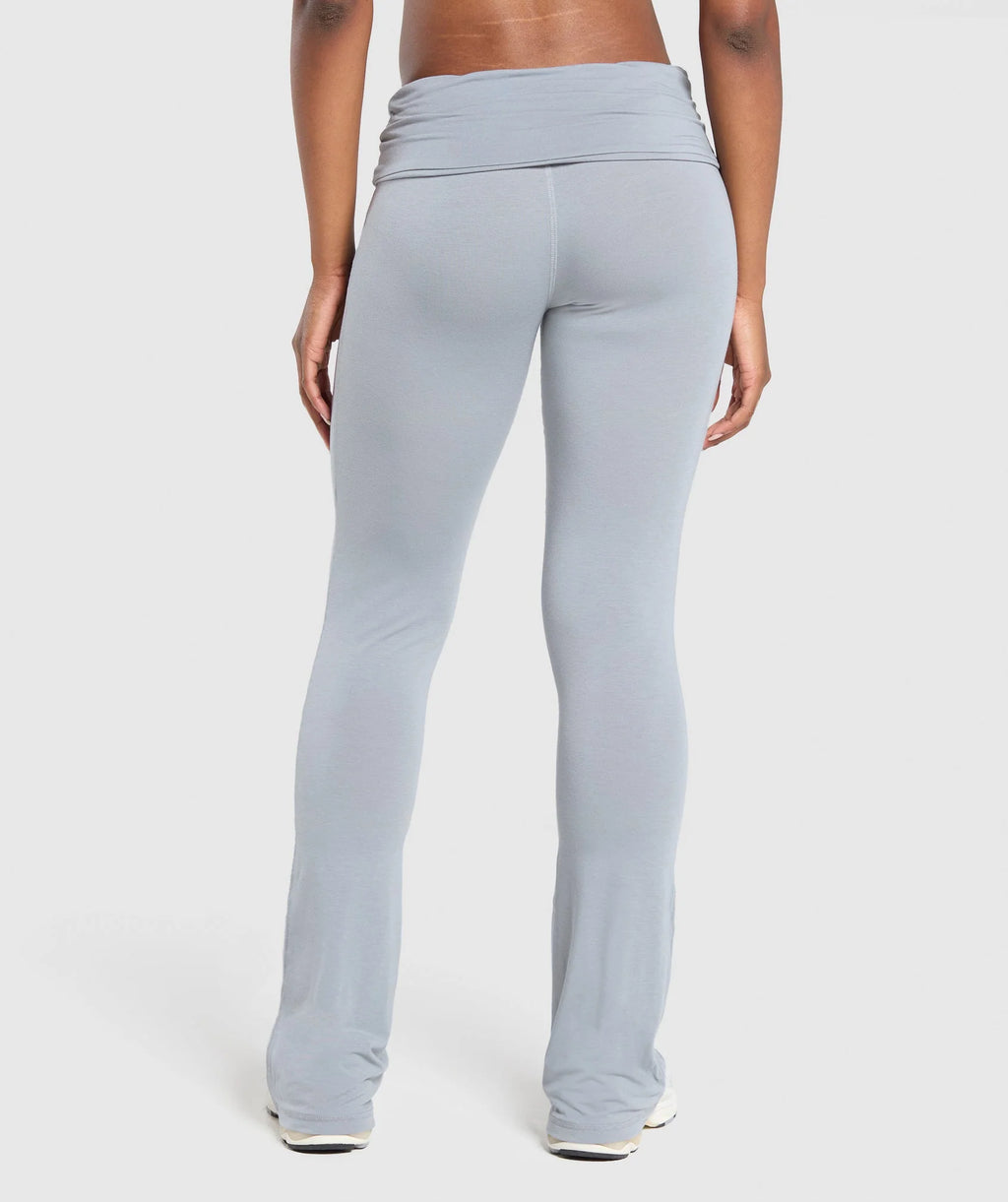 Fold Over Flared Leggings