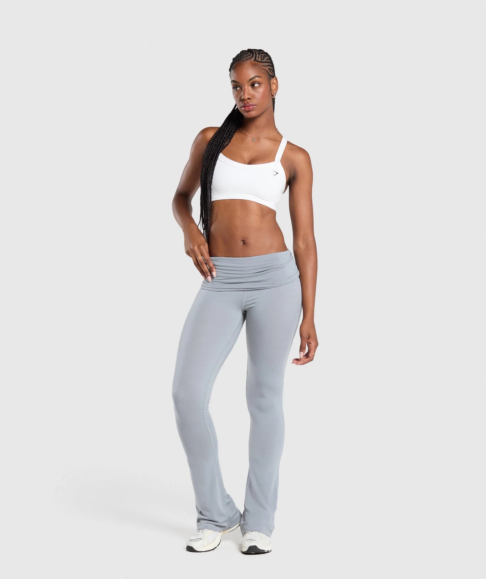 Fold Over Flared Leggings