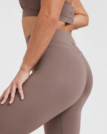 Unified High Waisted Leggings - Cool Brown