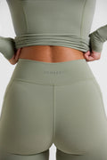 Full Length Leggings with Pockets - Bambo Green