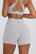 Soft Active Mini Shorts - Grey Marl