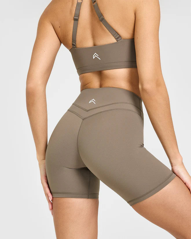 Unified High Waisted Shorts 6'' - Moss Brown