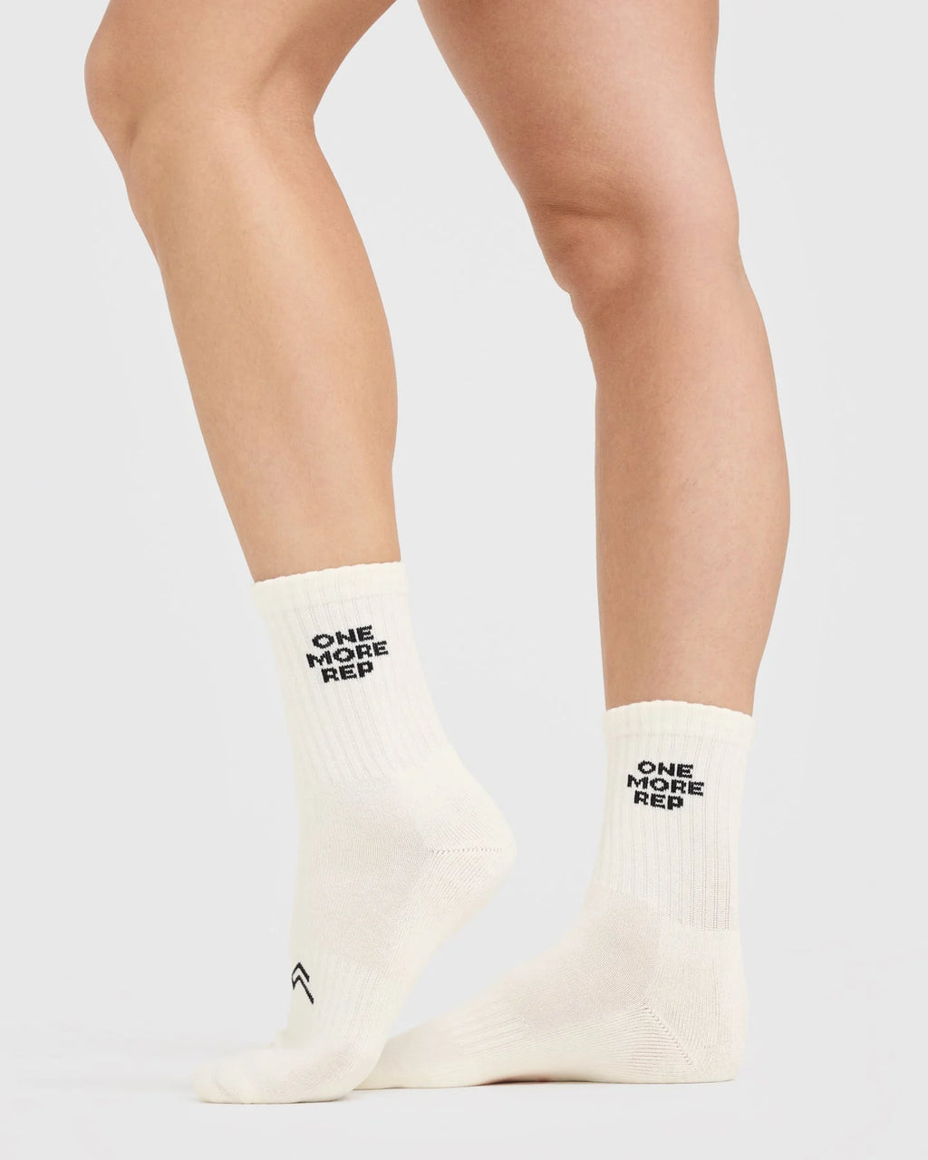 Slogan Crew Socks 5 Pack - Off White