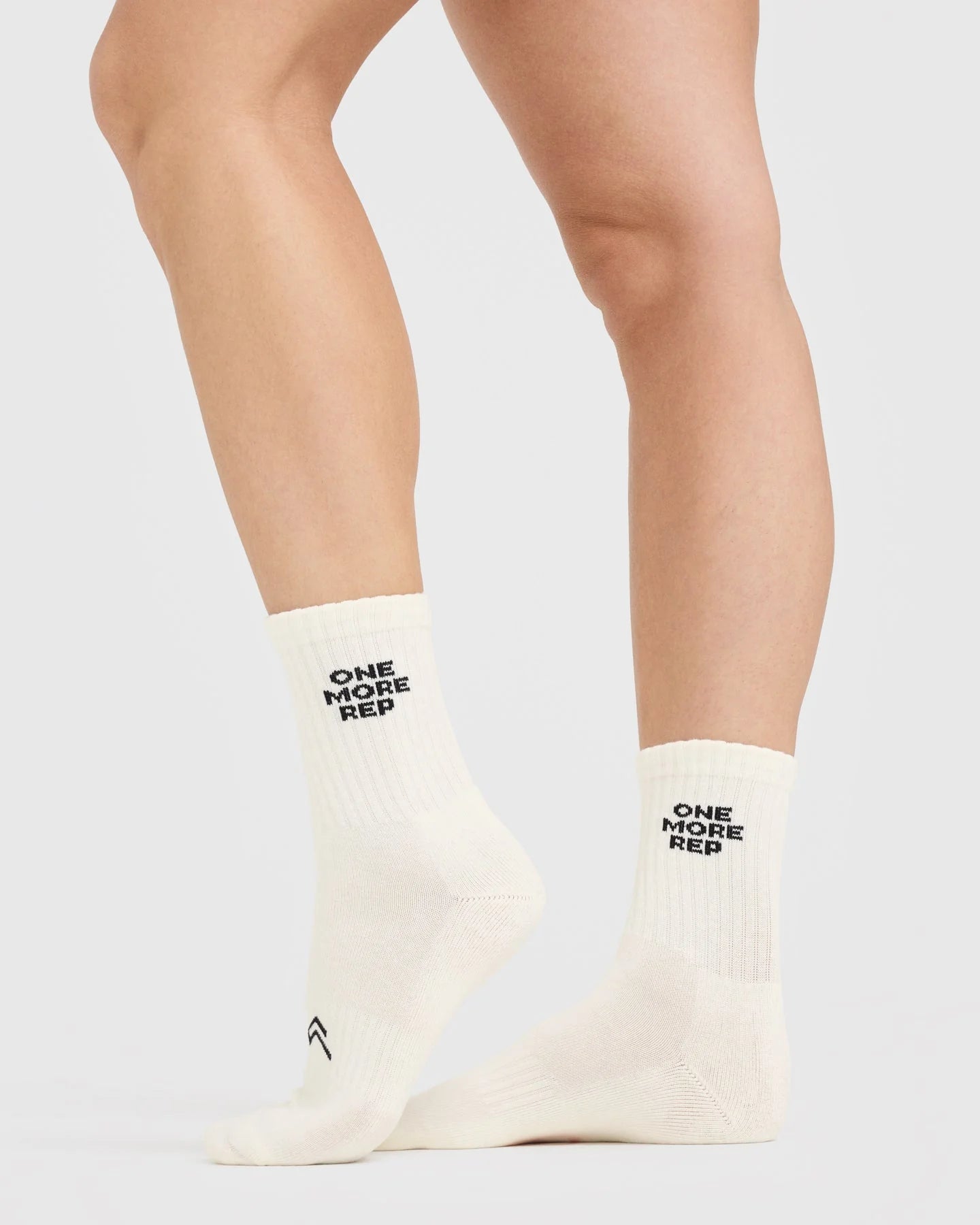 Slogan Crew Socks 5 Pack - Off White