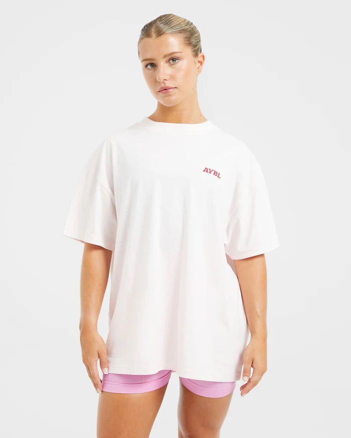 Stronger You Oversized T Shirt - Rose