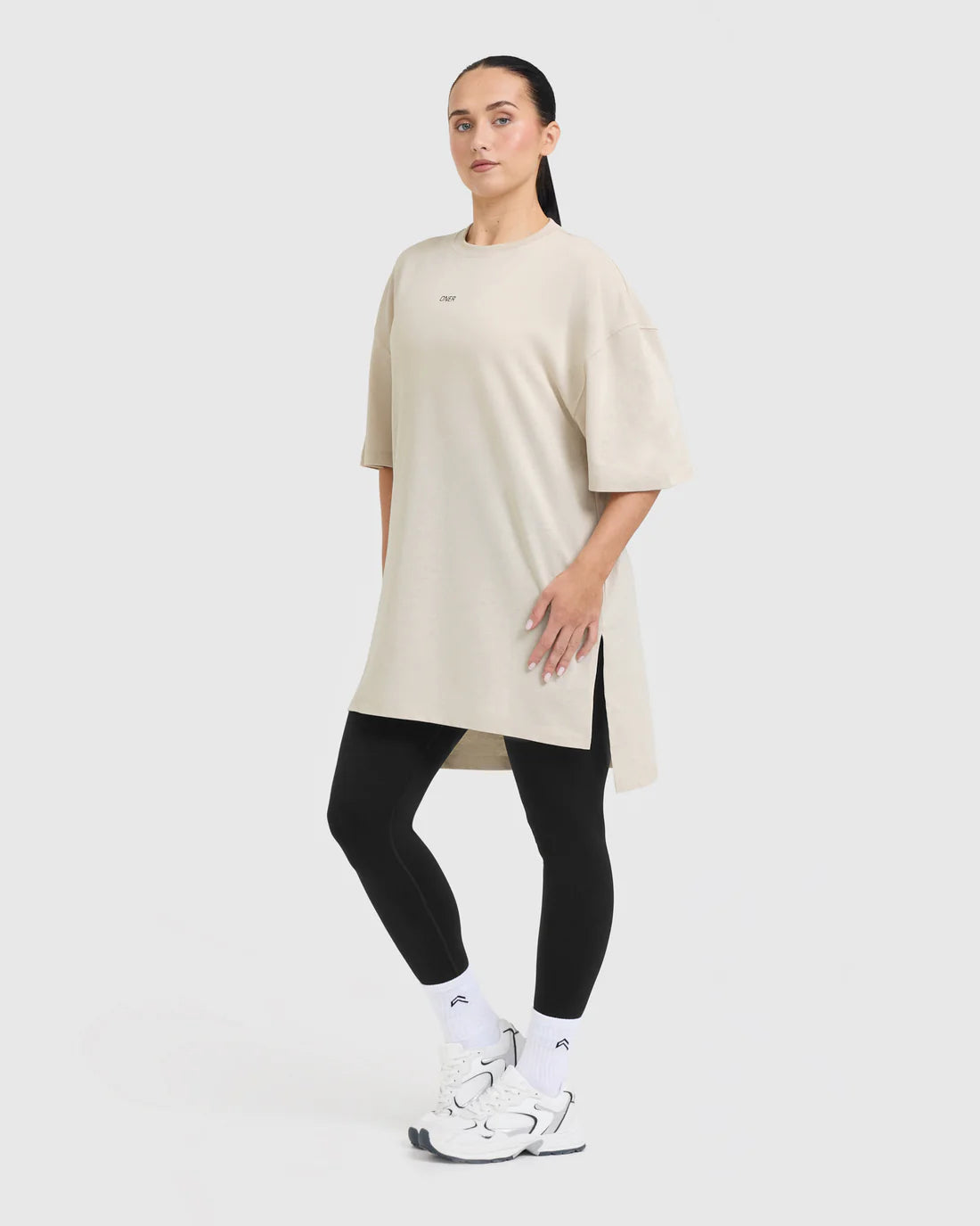 Raising The Bar Graphic Longline T-Shirt - Sand