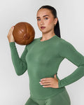 Mellow Soft Long Sleeve Top - Forrest Green