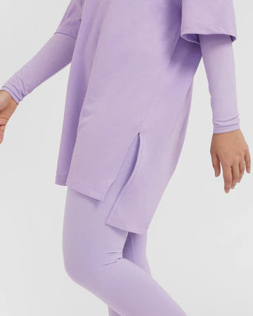 Classic Oversized Longline T-Shirt - Wisteria Purple