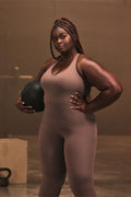 Unified High Waisted Leggings - Cool Brown