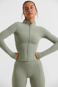 Soft Active Zip-Up Jacket - Bambo Green