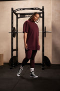 Classic Oversized Longline T-Shirt - Mulled Wine